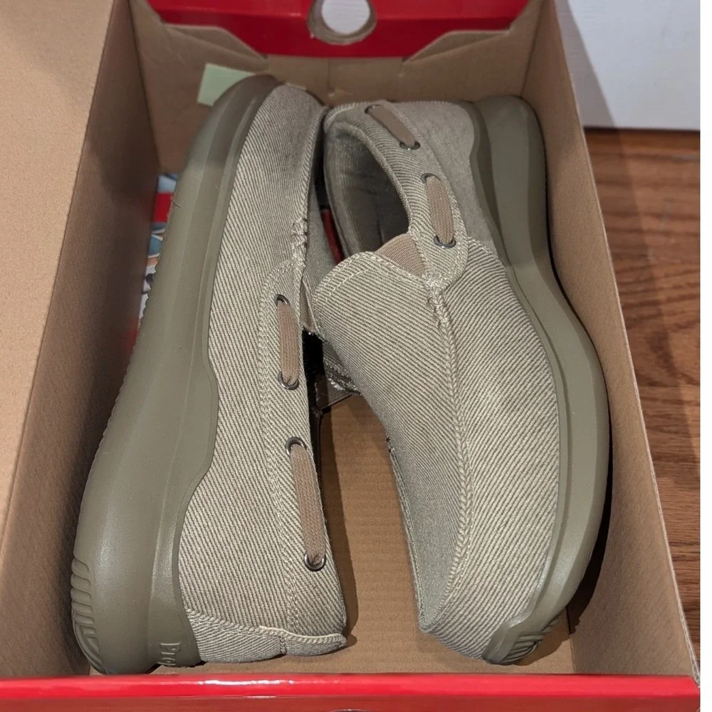 NEW Propet Viasol Comfort Walking Slip On Loafers‎ Tan Men's 9 Orthopedic